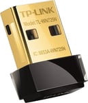 TP-LINK langaton verkkokortti, nano, USB, 150Mbps, 802.11b/g/n, musta