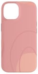 Coque pour iPhone 14 Art minimaliste de couleur neutre rouge clair et rose