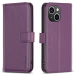 BINFEN COLOR BF17 iPhone 15 -puhelimen suojustelineen Design Lompakko TPU+PU-nahkainen puhelinkotelo