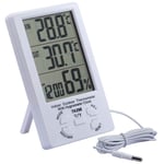 Gotrays - Thermomètre grand écran de haute précision avec sonde pour thermomètre intérieur extérieur numérique grand écran lcd