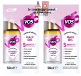 2 X VO5 INVISIBLY LIGHT Natural Shine Hair Oil 50ML  - For Dull Dry Hair