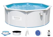 Bestway Hydrium 56574, 10990 L, Indrammet pool, Stige, Blå, Grå, Grå