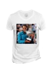 T-Shirt Homme Col V Trophee Grand Chelem Rafael Nadal Tennis Superstar Sport