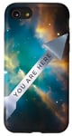 Coque pour iPhone SE (2020) / 7 / 8 Galaxy Science Geek Gifts T-shirt « You Are Here » Deep Space