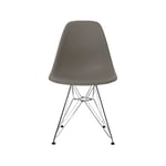 Vitra Eames Plastic Side Chair RE DSR stol 56 granite grey-chrome