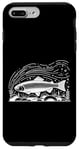 Coque pour iPhone 7 Plus/8 Plus Line Art Poisson Aquariste & Ichtyologiste Truite arc-en-ciel