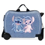 Disney Stich Dance it Out Children's Suitcase Blue 50x38x20cm Hard ABS Combination Lock Side 34L 1.8 kg 2 Wheels Hand Luggage, Blue, One Size, Children's Suitcase