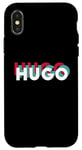 Coque pour iPhone X/XS Hugo Name Chemise humoristique avec nom rétro Hugo années 80