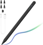 Stylet Tablette Compatible Avec Apple Ipad/Pro/Air/Mini/I-Phone/Samsung/Android/Huawei Tablettes, Stylet Tactile Haute Sensibilité, Stylet Universel Avec 3 Pointes Fines, Noir