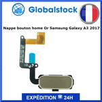 Nappe bouton home Or pour Samsung Galaxy A3 2017  (A320F)