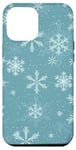 iPhone 12 Pro Max Blue Winter Snowflakes Christmas Holiday Case