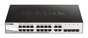 D-Link DGS-1210-20/E Switch Smart+ 16 Ports Gigabit + 4 Ports Combo 1000BaseT/SFP - Cordon d'alimentation UE Uniquement