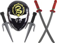 Leantoys Ninja Warrior Mask Svärd Dolkar Röd Dekorationer