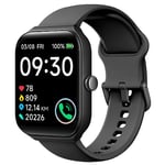 TOOBUR Montre Connectée Homme/Femme avec Alexa et Podometre, 1,95" Smartwatch avec 100 Sports, Repondre Appel et Cardiofrequencemetre,Étanche IP68 pour Natation,Compatible avec iOS et Android Noir