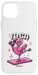 Coque pour iPhone 14 Plus Yoga Drôle Flamingo Mignon Fitness Entraînement Femmes Gym