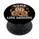 Gone Line Dancing Musique country western Line Dancer PopSockets PopGrip Adhésif