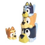 TOMY Toomies Bluey's Family Pourers with Designs Featuring Chilli, Bandit, Bingo