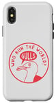 Coque pour iPhone X/XS Jeu de mots amusant en forme de mouette : « Who Run The World? Gulls! »