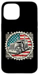 iPhone 15 Semi-Trailer Trucker Big Rig American Flag Truck Driver Case