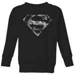 Marble Superman Logo Kids' Sweatshirt - Black - 3-4 Years - Black