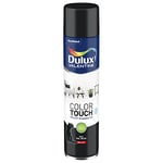 Dulux Valentine Peinture Intérieure et Extérieure Aérosol Color Touch - Pour bois, plastique, PVC, carton, papier - Noir Brillant - 600ml