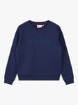 HUGO BOSS Kids' Logo Sweatshirt, Medieval Blue