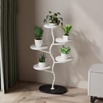 Zstar Support pour plantes en métal - Étagère à plantes à plusieurs niveaux - Escalier de plantes - Design de branche emboîtée - Étagère haute pour l'intérieur, salon