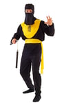 Ciao- Déguisement de Dragon Ninja Scorpion pour Adulte, Public de consommateurs, 62126, Noir, Jaune, Taille Unique