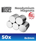 Neodymium Magnets 8x2mm 50p (N52)