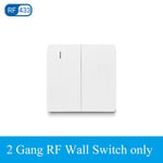 Tedeligo-Joli d'éclairage WiFi RF Tuya Smart,interrupteur mural sans fil,récepteur de synchronisation,technologie,fonctionne avec Alexa,Google,110V,220V - Type 2 Gang Wall Switch