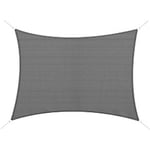 OutSunny Shade Sail 400 (W) x 500 (D) x 250 (H) mm HDPE Charcoal Grey