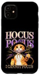 iPhone 11 Hocus Pocus I Cannot Focus Funny Cat Design Case