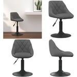 Vidaxl - Tabouret de bar Gris foncé Velours - tabouret de bar - tabourets de bar - Home & Living - Gris