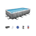 Bestway 56996 Piscine Avec Cadre Puissance Steel 488x244x122 CM Pompe Cartouche