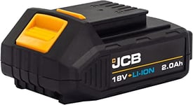 JCB 18V 2.0Ah Rechargeable Lithium-ION Battery & 2.4A Fast Charger Compatible with JCB 18V Cordless Power Tools, Drill Driver, Combi Drill, Orbital Sander and More, Zip Case, 3 Year Warranty