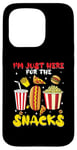 Coque pour iPhone 15 Pro Jeu de football amusant Sports I'm Just Here For The Snacks