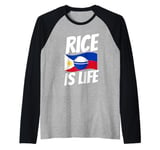 Cool Rice Design For Men Women White Food Cooker Rice Lover Raglan Baseball Tee