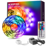 Ksipze RGB Led Strip Lights 25ft Color Changing with 44 Key Remote Kit for Room Bedroom Kitchen Home Indoor