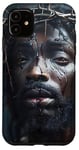 Coque pour iPhone 11 Jésus Noir, Christianisme, Église, Christ, Jésus