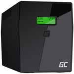 Green Cell® UPS Onduleur 2000VA (1400W) Alimentation d'énergie 230V Line-Interactive AVR Alimentation sans Interruption pour Ordinateur Onde sinusoïdale Pure USB/RJ45 2X Schuko 3X IEC Prises LCD