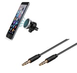 Pack Voiture pour Google Pixel 3a Smartphone (Support Voiture Magnetique + Cable Double Jack Musique) Universel