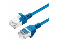 Microconnect - Nettverkskabel - Rj-45 (Hann) Til Rj-45 (Hann) - 1 M - U/Ftp - Cat 6A - Halogenfri, Uten Hindringer, Slank - Blå