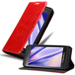 Cadorabo Housse Compatible Avec Blackberry Z10 En Rouge De Pomme - Étui De Protection Avec Fermeture Magnétique, Fonction De Support Et Compartiment Pour Carte