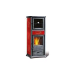 Poêle à bois avec four raccordable - LA NORDICA Rossella Plus Forno Evo 9.1 kW Bordeaux