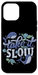 Coque pour iPhone 12 Pro Max Take it Slow Ocean Affirmation de soi Animaux marins Tortue Baleine