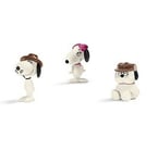 Snoopy et les peanuts 3 figurines Snoopy's siblings Scenary Pack Schleich 22058