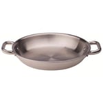 Pentole Agnelli ALIX110ALIN36 Casserole avec 2 Poignées en Acier, Aluminium-Acier Trilaminé pour Induction, Acier Inoxydable, 36 cm