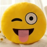 Emoji Mjuk Kudde Kudde Smiley Emoticon Fylld Plysch Leksak 33cm no1 33cm*33cm