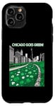 Coque pour iPhone 11 Pro Green River Magic - Chicago Skyline St Patrick