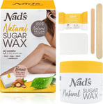 Nad's 100% Natural Sugar Wax Kit, Vegan, Hypoallergenic, No-heat Formula Waxing